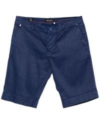 Kiton - Shorts Van Linnenblend Met Knoopsluiting - Lyst