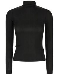 Agolde - Caryle Ribbed-Knit Roll-Neck Top - Lyst