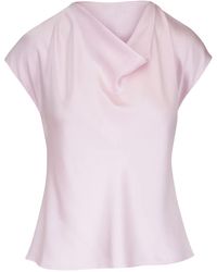 Vince - Bluse Mit Drapiertem Ausschnitt - Lyst