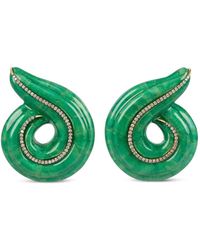 Silvia Furmanovich - Diamond And Marquetry Spiral Earrings - Lyst