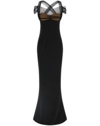 Nensi Dojaka - Draped Tulle Maxi Dress - Lyst