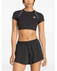 adidas - T-Shirt Superstar À Coupe Crop - Lyst