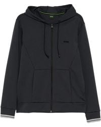 BOSS - Logo-Emed Hoodie - Lyst
