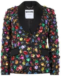 Moschino - Embellished Floral Blazer - Lyst