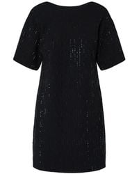 Liu Jo - Knit Dress With Rhinestones - Lyst