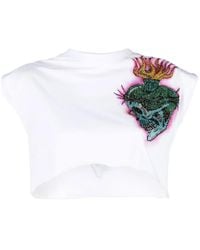 Philipp Plein - Love Tattoo クロップドtシャツ - Lyst
