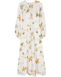 byTiMo - Floral-print Linen Maxi Dress - Lyst