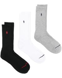 Polo Ralph Lauren - Signature Pony Motif Crew Socks - Lyst