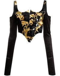 Versace - Chain Couture Long Sleeve Corset - Lyst