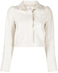 Courreges - Cropped-Jacke Mit Logo-Stickerei - Lyst