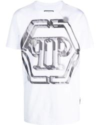 Philipp Plein - Logo-Print Short-Sleeved T-Shirt - Lyst