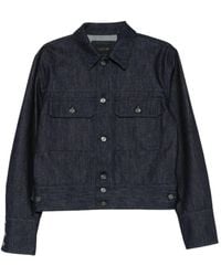 Lacoste - Long-Sleeved Denim Jacket - Lyst