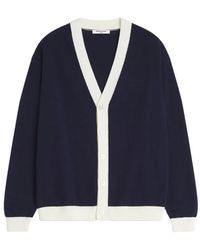 Maison Kitsuné - Cárdigan Con Ribete De Botones - Lyst