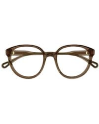 Chloé - Brille Mit Rundem Gestell - Lyst