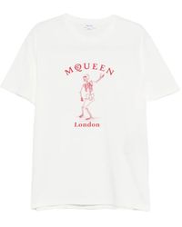 McQueen - Skeleton-Graphic T-Shirt - Lyst