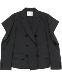 Sacai - Blazer Met Dubbele Rij Knopen - Lyst