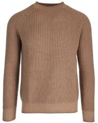 Al Duca d'Aosta - Ribbed-Knit Crew-Neck Sweater - Lyst