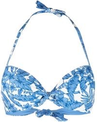 Twinset - St. Palm Twist-Detail Bikini Top - Lyst