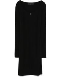 DSquared² - Logo-Plaque Midi Dress - Lyst