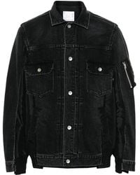 Sacai - Patchwork Denim Jacket - Lyst