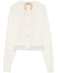 N°21 - Lace Cardigan - Lyst