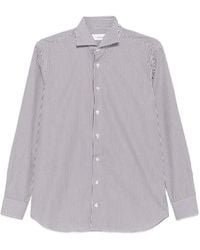 Lardini - Striped Long-Sleeve Shirt - Lyst