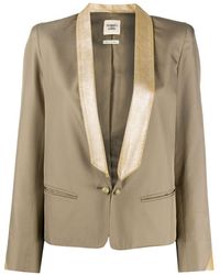 Hermès Veste à revers châle pre-owned - Neutre