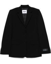 MSGM - Single-Breasted Blazer - Lyst