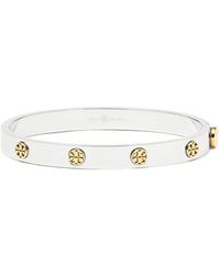 Tory Burch - Colored Steel Bracelet With Contrasting Logo - Lyst