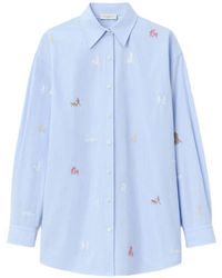 Lafayette 148 New York - Gestreiftes Hemd Mit Stickerei - Lyst