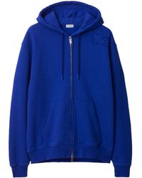 Burberry - Ekd-embroidered Cotton Hoodie - Lyst