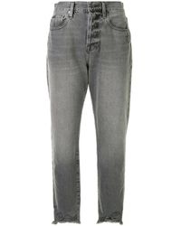 FRAME Vaqueros capri Le Original Raw Edge - Gris