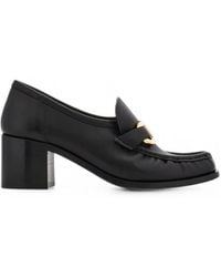 Ferragamo - Block Heel Loafer With Gancini Ornament - Lyst
