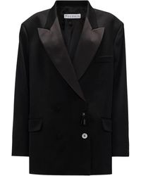 JW Anderson - Blazer Croisé À Col Contrastant - Lyst