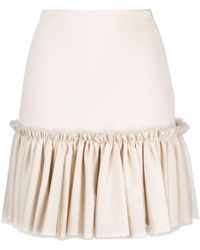 Viktor & Rolf Pleat-detail Mini Skirt - White