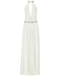 Costarellos - Juliette Crystal-Embellished Halterneck Gown - Lyst