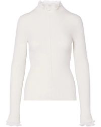 Liu Jo - Wool Turtleneck With Ruffles - Lyst