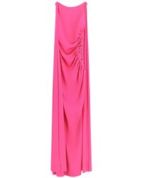 La Petite Robe Di Chiara Boni - Sequin-Embellished Ruched Maxi Dress - Lyst
