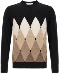 Ballantyne - Diamond-Inlay Cashmere Sweater - Lyst