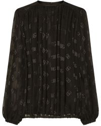 Dolce & Gabbana - Dgロゴ サテンブラウス - Lyst