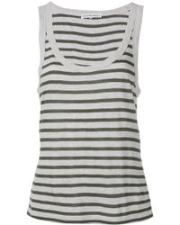 T By Alexander Wang Gestreiftes Tanktop - Grau