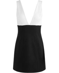 Alice + Olivia - Mandy Plunge-Neck Mini Dress - Lyst
