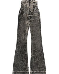 Rick Owens - Pantalones acampanados con efecto arrugado - Lyst
