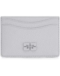 Ganni - Bou Grained Leather Card Holder - Lyst