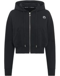 Marine Serre - Moon-Logo Zip-Fastening Hoodie - Lyst