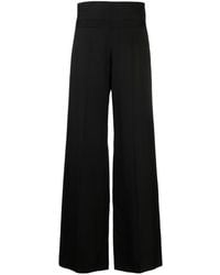 Sandro - High-waisted Wide-leg Trousers - Lyst