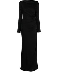 Del Core - Gathered Long-Sleeve Gown - Lyst