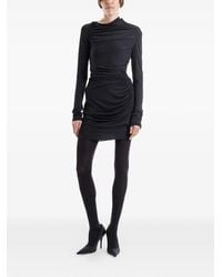 Rick Owens - Svita Ruched-Detailing Asymmetric-Neck Mini Dress - Lyst