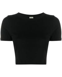 Flore Flore - Car Cropped Organic Cotton T-Shirt - Lyst
