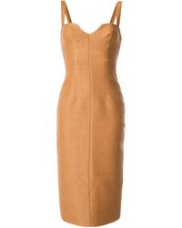 Manning Cartell Jurk Met Diepe Ronde Hals - Bruin